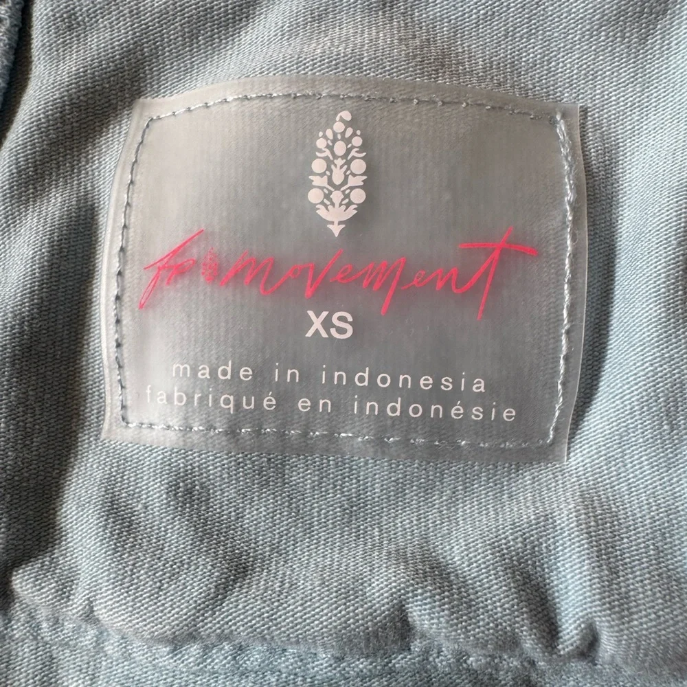 Free People FP Movement Hot Shot Jumpsuit Pants Romper Mediterranean Blue XS NWT - Picture 12 of 16